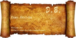 Dan Bolda névjegykártya